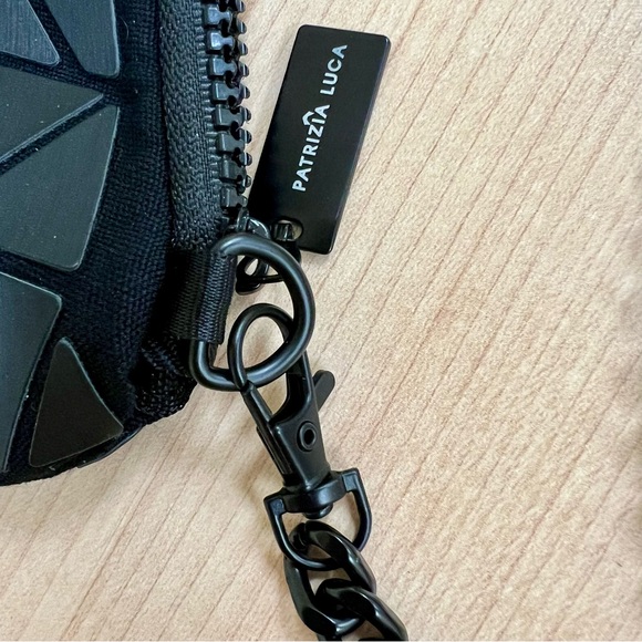 Patrizia Luca Mini Geo Tile Crossbody or Clutch Purse – Matte Black - Picture 9 of 16